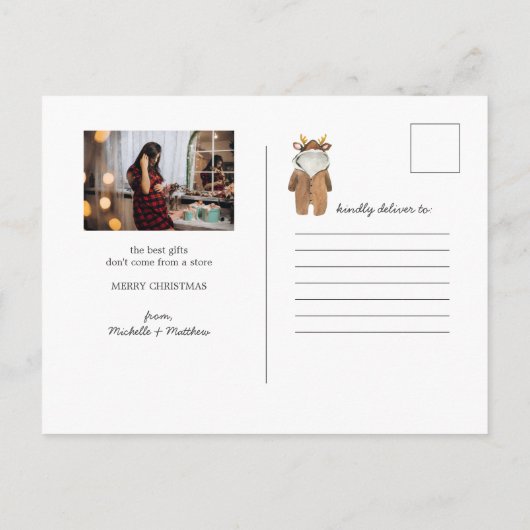 より多くのメリー |写真の妊娠告知 ポストカード (裏面)