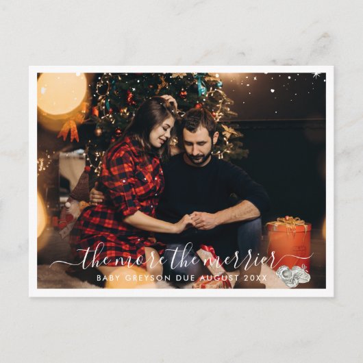 より多くのメリー |写真の妊娠告知 ポストカード (正面)
