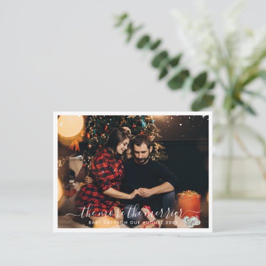 より多くのメリー |写真の妊娠告知 ポストカード (スタンド正面)