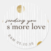 より多くのラブウェディングパーティーの好意を送信 ラウンドシール (正面)