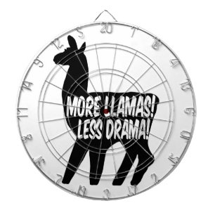 より多くのラマを少ないドラマ ダーツボード
