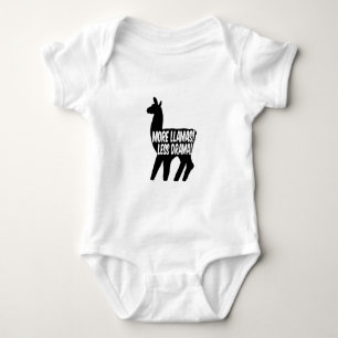 より多くのラマを少ないドラマ ベビーボディスーツ