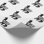 より多くのラマを少ないドラマ ラッピングペーパー (角)