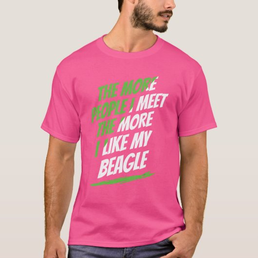 より多くの人々私はビーグルおもしろい犬恋人フモ Tシャツ (正面)