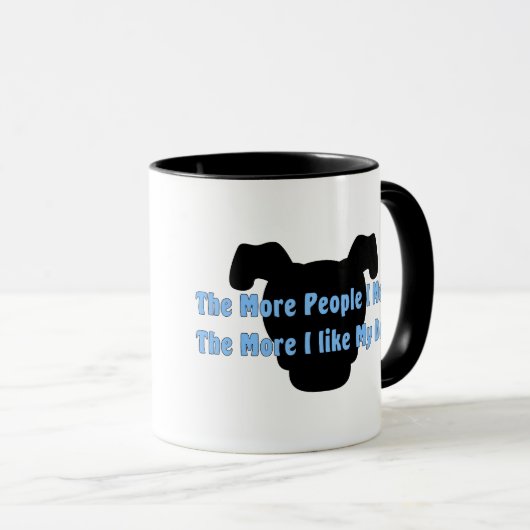 より多くの人々私は会いますもっと私は私の犬を好みます マグカップ (正面右)