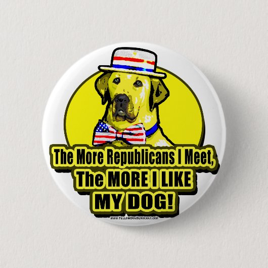 より多くの共和党員に私はボタンに会います 缶バッジ (正面)
