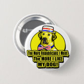 より多くの共和党員に私はボタンに会います 缶バッジ (正面&裏面)
