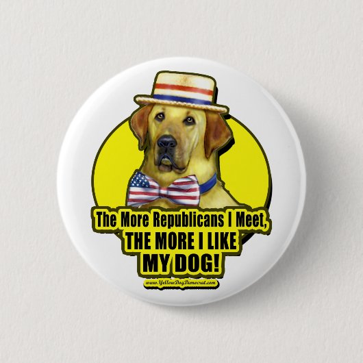 より多くの共和党員に私はボタンに会います 缶バッジ (正面)
