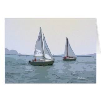 より多くの帆--空白のなカード