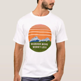 より多くの心配の少ない編集をさまよう Tシャツ