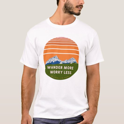 より多くの心配の少ない編集をさまよう Tシャツ (正面)