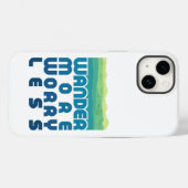 より多くの心配の少ない/青グラデーション Case-Mate iPhoneケース (裏面 (横))