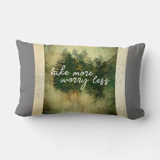 より多くの心配を減らす引用文ツリーの自然アート ランバークッション (裏面)