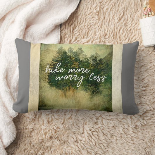 より多くの心配を減らす引用文ツリーの自然アート ランバークッション (ブランケット)