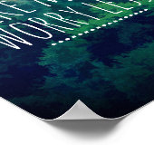 より多くの心配を減らす引用文文字自然アート ポスター (角)