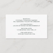 より多くの情報を結婚する赤面のピンクの開花 エンクロージャーカード (裏面)