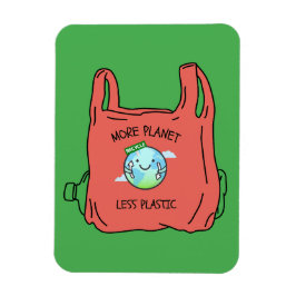 より多くの惑星より少ないプラスチックの地球の日 マグネット