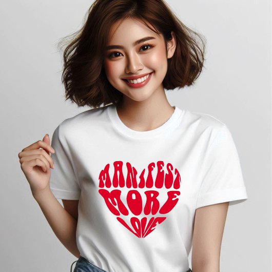 より多くの愛の引用文 トライブレンドTシャツ