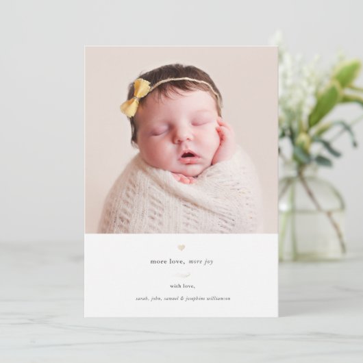 より多くの愛、より多くの喜び |休日出産のお知らせ シーズンカード (スタンド正面)