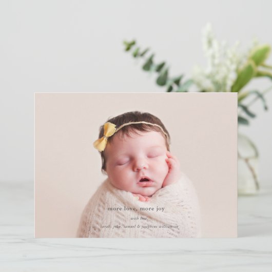 より多くの愛、より多くの喜び |休日出産のお知らせ シーズンカード (スタンド正面)