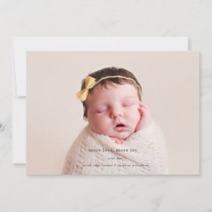 より多くの愛、より多くの喜び  休日出産のお知らせ シーズンカード