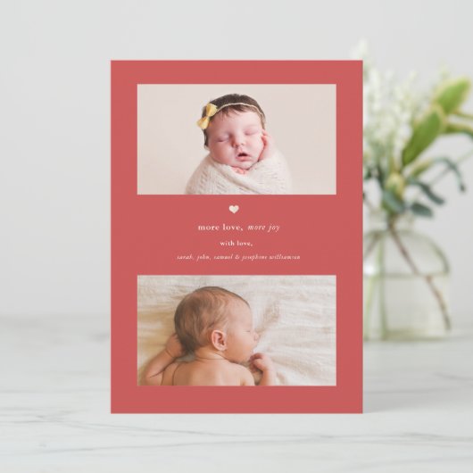 より多くの愛、より多くの喜び |休日出産のお知らせ シーズンカード (スタンド正面)