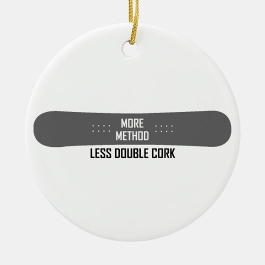 より多くの方法より少ない二重コルク セラミックオーナメント (正面)