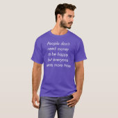 より多くの時間の基本的な黒いTシャツ Tシャツ (正面フル)