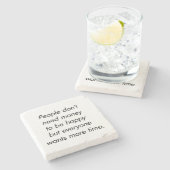 より多くの時間の石のコースター ストーンコースター (横)