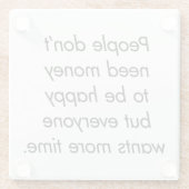 より多くの時間ガラスコースター ガラスコースター (裏面)