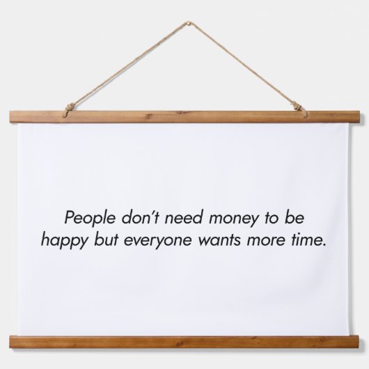 より多くの時間木材トップウォールタペストリー 吊り下げ型タペストリー (正面)