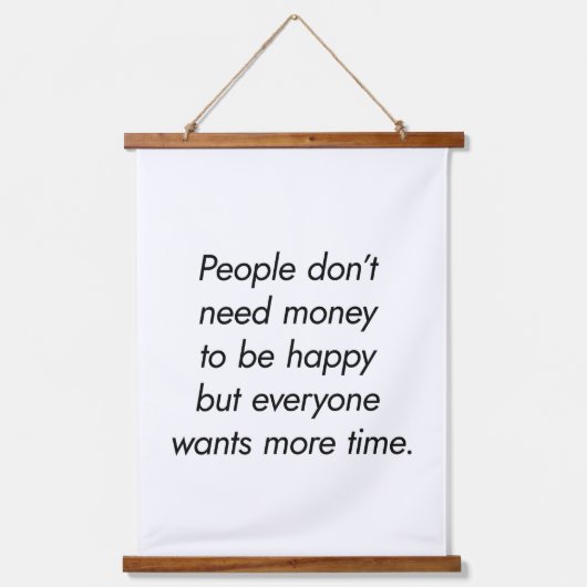 より多くの時間木材トップウォールタペストリー 吊り下げ型タペストリー (正面)