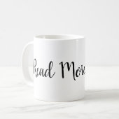 より多くの本のマグを読んで下さい コーヒーマグカップ (正面左)