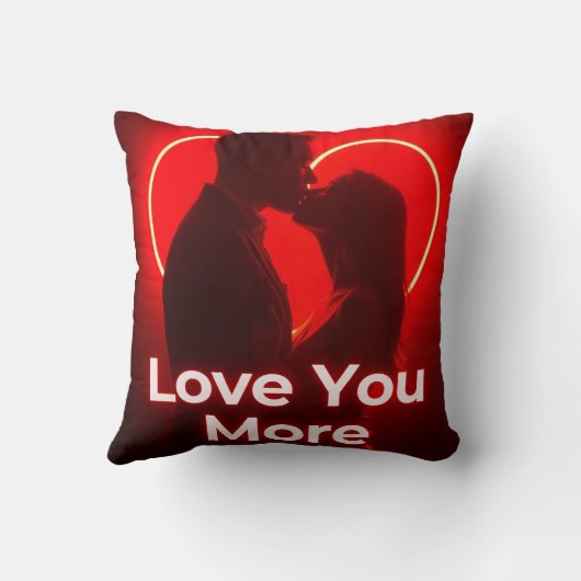 より多くの枕のバレンタインデザイン クッション (裏面)