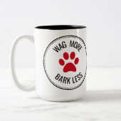 より多くの樹皮より少ないマグカップ ツートーンマグカップ (左)