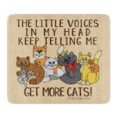 より多くの猫におもしろいなことわざを得て下さい カッティングボード (正面)