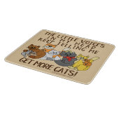 より多くの猫におもしろいなことわざを得て下さい カッティングボード (角)