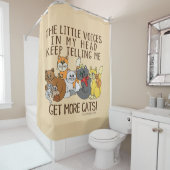より多くの猫におもしろいなことわざを得て下さい シャワーカーテン (インサイチュ)
