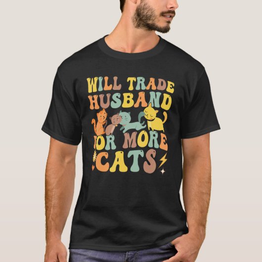 より多くの猫のために夫を交換する1 Tシャツ (正面)