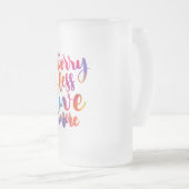 より多くの生き方を心配しない フロストグラスビールジョッキ (正面右)