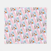 より多くの睡眠が必要 |猫おもしろいのかわいいあくびさん フリースブランケット (正面(横))