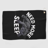 より多くの睡眠を必要とするブルドッグユーモア愛犬家 ゴルフタオル (横)