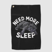 より多くの睡眠を必要とするブルドッグユーモア愛犬家 ゴルフタオル (正面)