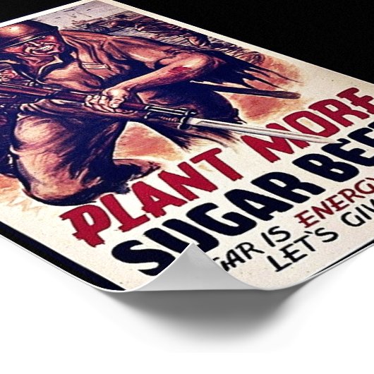 より多くの砂糖のビートを植える ポスター (角)