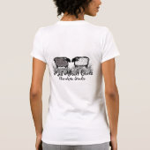 より多くの繊維を/白黒必要として下さい Tシャツ (裏面)