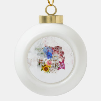 より多くの花とフレッシュさ セラミックボールオーナメント