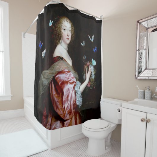 より多くの蝶の予期せぬ到着 シャワーカーテン (インサイチュ)