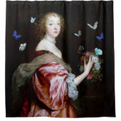 より多くの蝶の予期せぬ到着 シャワーカーテン (正面)