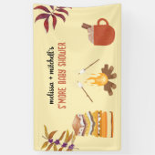 より多くの赤ちゃんシャワーキャンプファイヤー焼きマシュマロ 横断幕 (縦)