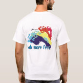 より多くの足を洗浄して下さい Tシャツ (裏面)